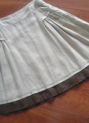 Юбка летняя лен next  миди