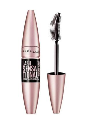 Тушь для ресниц maybelline new york lash sensational full fan effect black (черный)4 фото