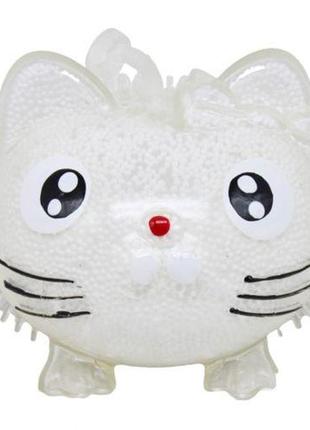 Антистрес іграшка зі світлом "кітті" біла