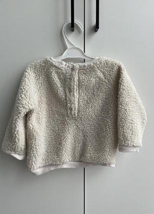 Кофта ведмежатко, світшот, толстовка h&m, 6-9 m, 9-12 m5 фото