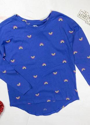 Кофта лонгслів реглан 10-12р/146-152см old navy дівчинка синій