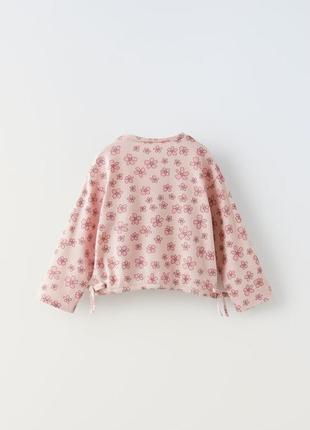 Cтильна блуза з вафельного трикотажу для дівчинки2 фото