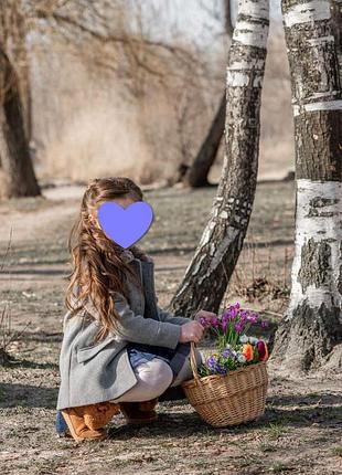 Детское серое,стильное пальто для девочки primark 3