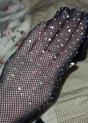 Детские колготы с цветными блестками