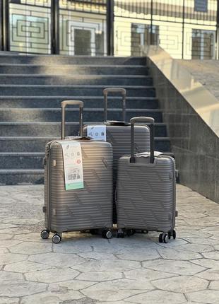 Полипропилен horoso средний чемодан дорожный m на колесах 4 колеса 75 литров3 фото