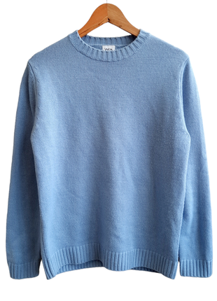 Zara небесно-голубой свитер из смесовой шерсти8 фото