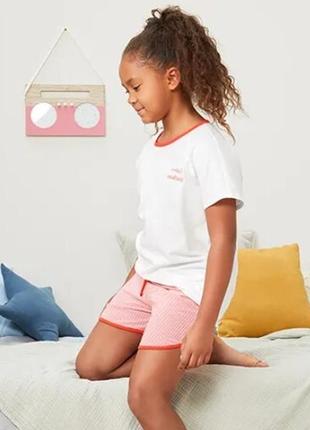Зручні дитячі бавовняні шорти для дівчинки від tcm tchibo (чібо), німеччина, 134-140 см