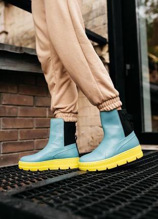 Жіночі черевики puma by rihanna chelsea sneaker boot "sterling blue/black/limaede"