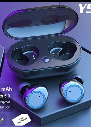 Беспроводные tws наушники y50 bluetooth 5.0 с кейсом черные