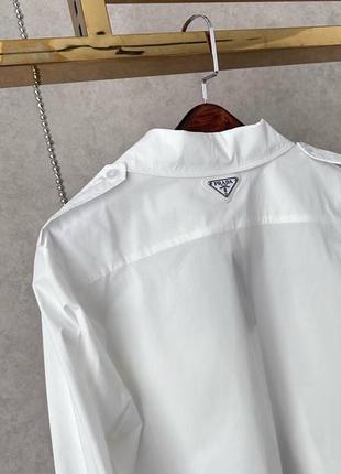 Белая рубашка бренда prada6 фото