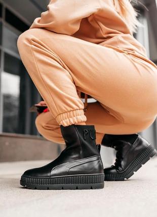 Женские ботинки puma by rihanna chelsea sneaker boot “black”5 фото