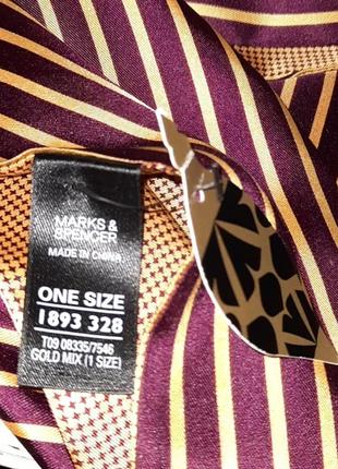 Новий 100% шовк двухсторонній стильний шарф від marks & spencer3 фото