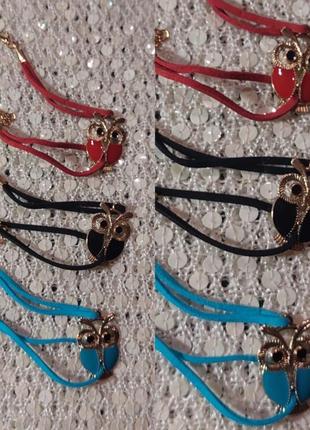 Браслет сова, емаль