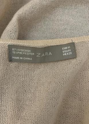 Бежевая накидка из вискозы zara6 фото