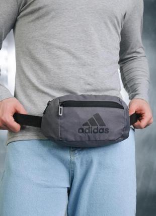 Поясна сумка(бананка) adidas сіра `ps`