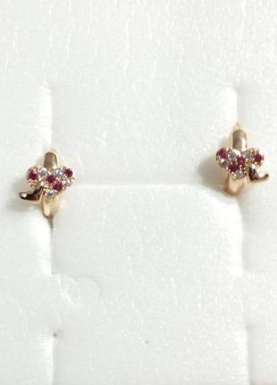 Сережки дитячі сердечко xuping діаметр 10 мм.