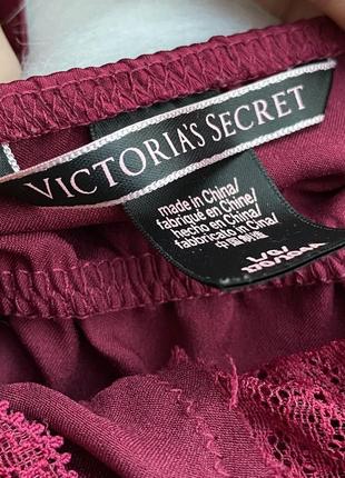 Новый кружевной пеньюар victoria’s secret с кружевом бордовый вишневый марсала8 фото