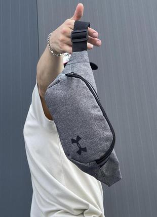 Поясна сумка(бананка) сірий меланж under armour `ps`