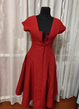 Сукня червона вінтаж ретро8 фото