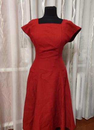 Сукня червона вінтаж ретро4 фото