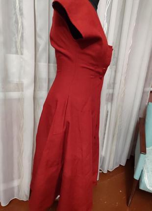 Сукня червона вінтаж ретро6 фото