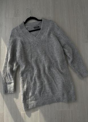 Теплое серое платье-свитер primark4 фото