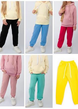 Спортивні штани для дівчат, спортивные штаны розовые, спортивні штани жовті, спортивній штани ментолові, спортивні брюки для дівчат1 фото
