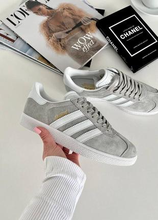 Женские кроссовки adidas gazelle grey