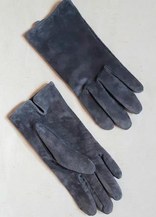 Перчатки accessorize женские натуральная замша на флисе размер 7-7,5