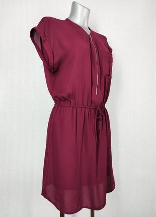 Туніка pimkie бордова блуза на резинці плаття бордове без рукавів червона пімкі з кишенею з підкладкою сукня сукенка5 фото