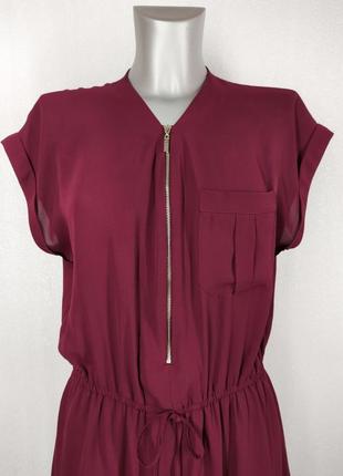 Туника pimkie бордовая блуза на резинке блузка без рукавов красная с карманом пимки бордовое бордовый платье6 фото