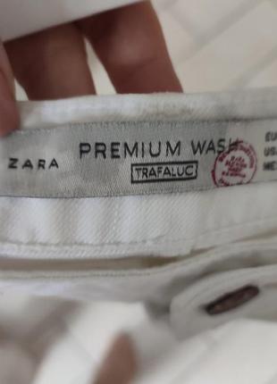 Белые рваные джинсы скинни zara premium3 фото