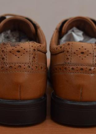 Коричневые кожаные туфли, броги clarks, 43-44 размер. оригинал9 фото