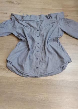 Легкая блуза в полоску коттон от next3 фото