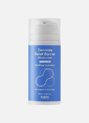 Відновлюючий бар'єрний крем для обличчя purito - dermide relief barrier moisturizer - 100ml