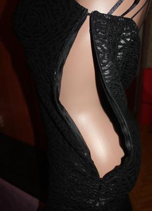 Платье черное вечернее узкое тренд брендовое миди ax paris5 фото