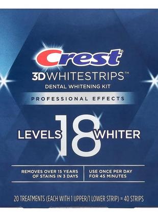 Відбілювальні смужки crest 3d white whitestrips professional effects (ша) — паковання (курс 20 дальнє)6 фото