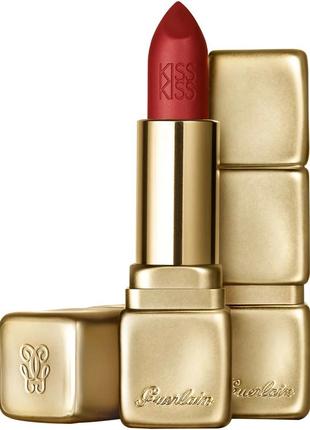 Помада для губ guerlain kiss kiss la rouge mat m330 - spicy burgundy, без коробки3 фото