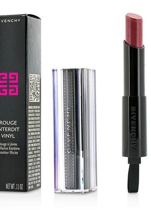 Помада для губ givenchy rouge interdit vinyl color lipstick 06 — rose sulfureux, без коробки4 фото
