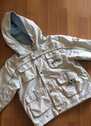 Детская куртка утепленная с микки маусом disney оригинал унисекс