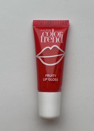 Блиск для губ avon color trend fruity lip gloss "фруктовий", вишня, 10 мл.