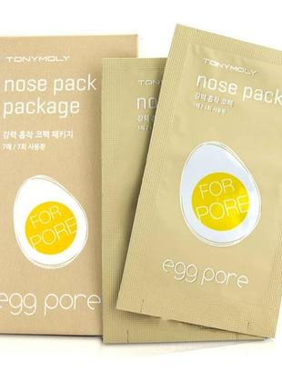 Полоска для носа tonymoly egg pore nose pack1 фото