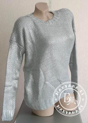 Легендарний сільвер металік светр silver metallic sweater7 фото