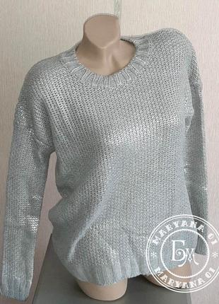 Легендарный сильвер металик свитер silver metallic sweater4 фото