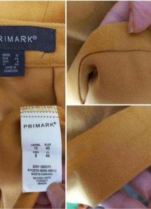 Ярко жёлтая юбка под замшу primark. zara3 фото