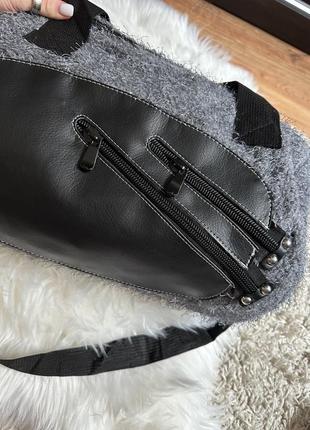 Спортивная женская сумка шоппер пушистая мягкая вместительная новая2 фото