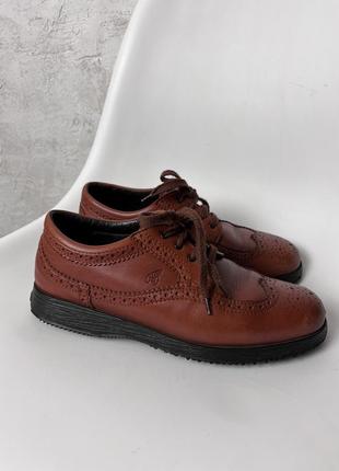 Кожаные туфли оксфорды hogan натуральная кожа размер 39 tod’s6 фото