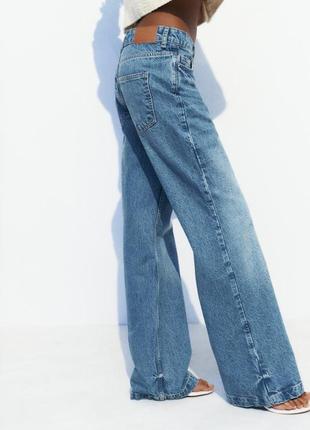 Вареные прямые джинсы синие zara new4 фото
