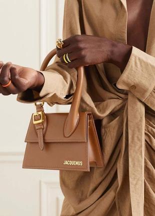 Сумка jacquemus коричневая розовая белая черная