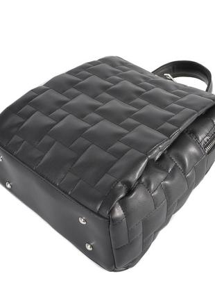 Беж тауп - качественный стеганый элегантный рюкзак от украинского производителя на два отделения (луцк, 753)10 фото